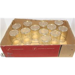 LOT OF 12 MASON JARS NO LIDS