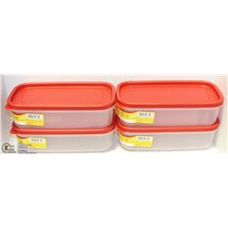 4 RUBBERMAID 1.18L CONTAINERS