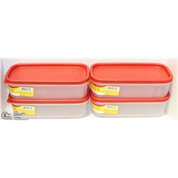 4 RUBBERMAID 1.18L CONTAINERS