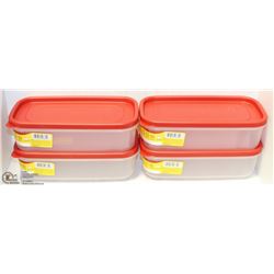 4 RUBBERMAID 1.18L CONTAINERS