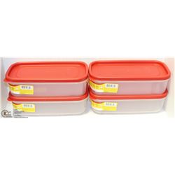 4 RUBBERMAID 1.18L CONTAINERS