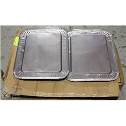 LOT OF 100 ALUMINUM HALF INSERT STEAM LIDS