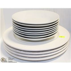 LOT OF 4 PLATES AND 8 HALF BOWLS