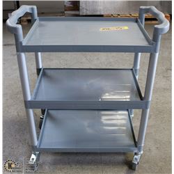ME#15 PLASTIC BUS CART 32"X16"X37" THREE SHLEVES