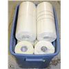 Image 1 : 8 ROLLS OF 13" WIDE FIBERGLASS MESH IN TOTE