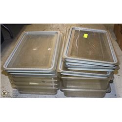 SHELF OF INSERTS AND LIDS