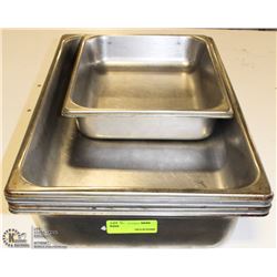 LOT OF SIX 21"X13" INSERTS AND TWO 10"X12"