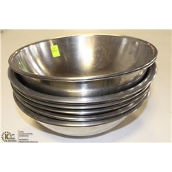 LOT OF 10 STAINLESS 10" BOWLS