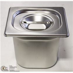 ME#08 S/S FOOD PAN ONE FOURTH SIZE 6" WITH LID