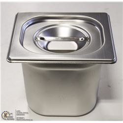 ME#08 S/S FOOD PAN ONE FOURTH SIZE 6" WITH LID