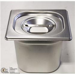 ME#08 S/S FOOD PAN ONE FOURTH SIZE 6" WITH LID