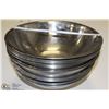 Image 1 : STACK OF 10 STAINLESS STEEL BOWLS 10"