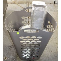 BASKET WITH ALUMINUM SMALL TAKE AWAY TRAYS