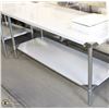 Image 1 : ME#04 S/S WORK TABLE  30"X72" WITH GALVANIZED LEGS