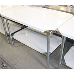 ME#05 S/S WORK TABLE  30"X48" WITH GALVANIZED LEGS