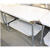 Image 1 : ME#05 S/S WORK TABLE  30"X48" WITH GALVANIZED LEGS