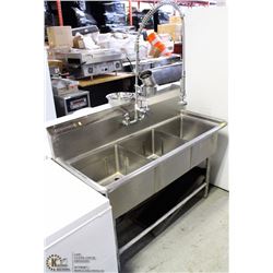 3 BUCKET COMMERCIAL SINK