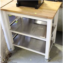 WOOD TOP PREP STATION 31X20X36