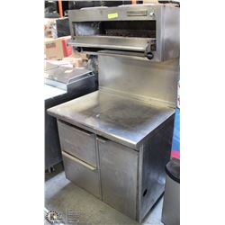 3' STAINLESS STEEL COUNTER WITH GARLAND SALAMANDER