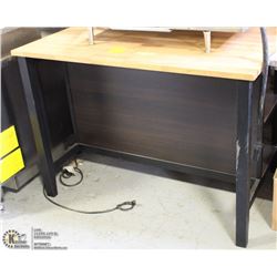 TABLE WITH SHELVING 50"X31"36"