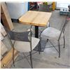 Image 1 : WOOD TABLE WITH 3 CHAIRS