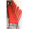 Image 1 : 7 STEEL RED CHAIRS