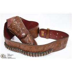 LEATHER MEXICAN GUN BELT AND HOLSTER