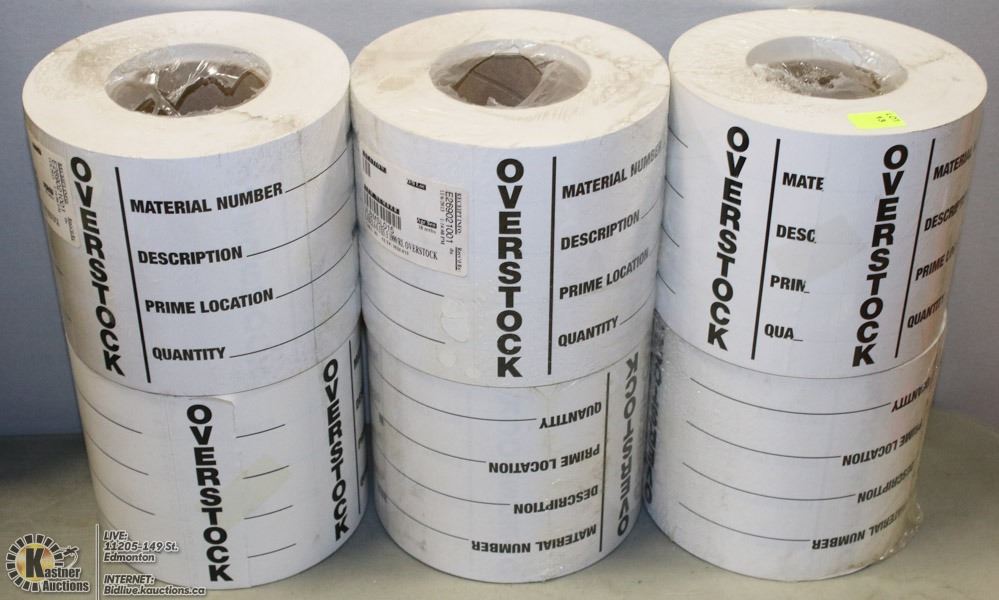6 ROLLS OF OVERSTOCK STICKERS