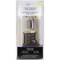 MAINSTAYS CLOSET ORGANIZER WITH DRAWERS