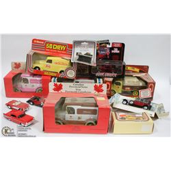 FLAT OF 13 DIE CAST TOYS