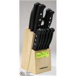 FARBERWARE KNIFE SET INCL STEAK KNIVES