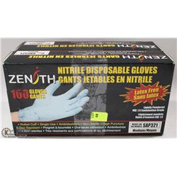 2 BOXES OF DISPOSABLE SIZE M GLOVES