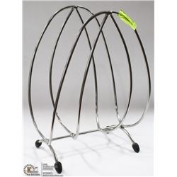 METAL LOG HOLDER/MAGAZINE RACK
