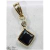 Image 2 : #1-14K YELLOW GOLD BLACK & WHITE DIAMOND PENDANT