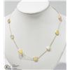 Image 1 : #5-14K YELLOW GOLD OPAL NECKLACE