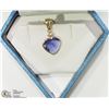 Image 2 : #14-14K YELLOW GOLD TANZANITE & DIAMOND PENDANT