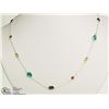Image 1 : #20-STERLING SILVER GEMSTONE NECKLACE