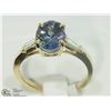 Image 2 : #24-14K YELLOW GOLD TANZANITE & DIAMOND RING