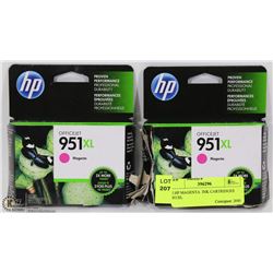 2 HP MAGENTA  INK CARTRIDGES 951XL