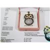 Image 1 : STERLING SILVER NATURAL GARNET OWL WITH COA