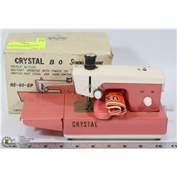 1950'S CRYSTAL BRAND CHILDS SEWING MACHINE WITH