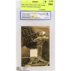 2000 23KT GOLD FOIL FEEL THE GAME BARRY BONDS USED