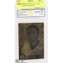 2004 MERRICK MINT 23KT GOLD FOIL  DAVID WRIGHT