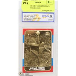 1998 FLEER 23KT GOLD FOIL MICHAEL JORDAN 1986