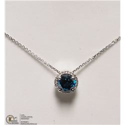 #31-14K WHITE GOLD DIAMOND PENDANT/NECKLACE