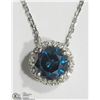 Image 2 : #31-14K WHITE GOLD DIAMOND PENDANT/NECKLACE