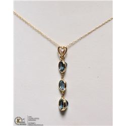 #36-14K YELLOW GOLD ALEXANDRITE PENDANT NECKLACE