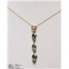 Image 1 : #36-14K YELLOW GOLD ALEXANDRITE PENDANT NECKLACE