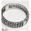 Image 2 : #44-STERLING SILVER SAPPHIRE BANGLE BRACELET
