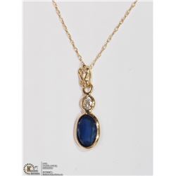 #45-14K YELLOW GOLD S & DI PENDANT/NECKLACE